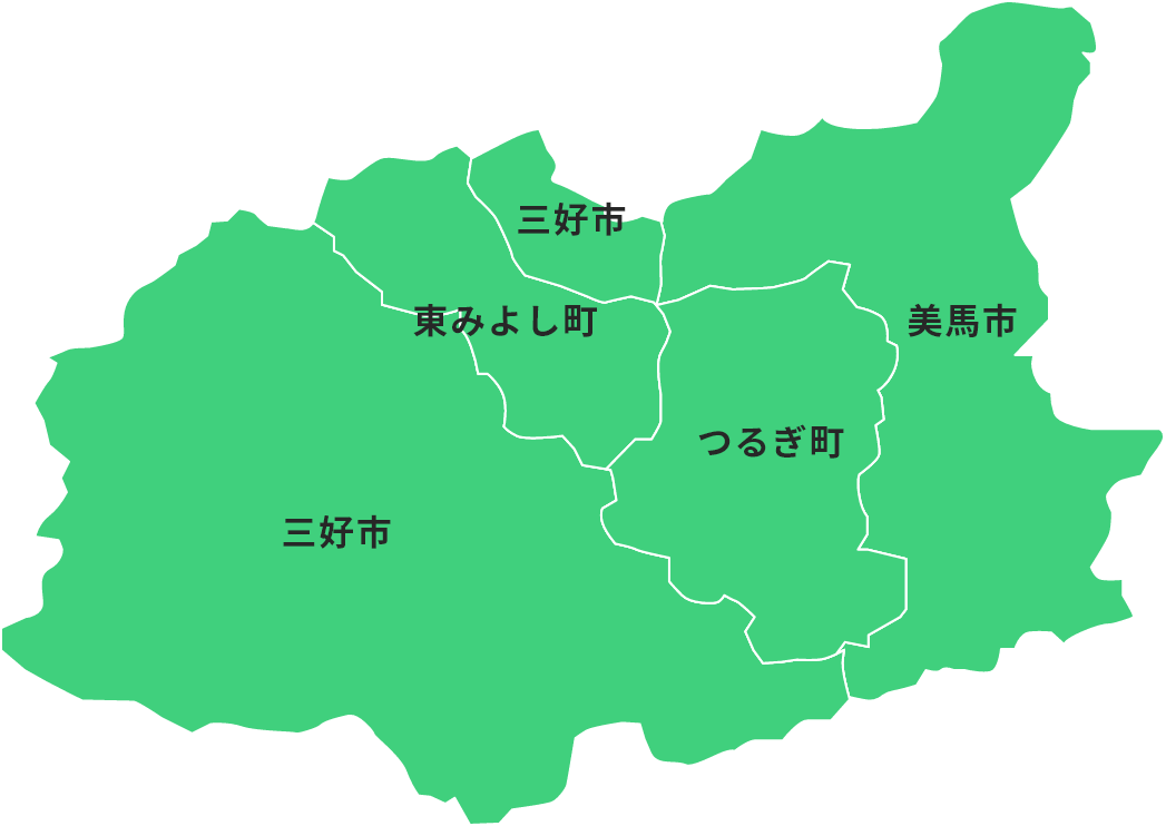 徳島県西部エリアの地図
